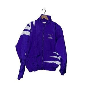 Vintage Purple Windbreaker Pre Game Basalt Longhorns Light VTG 90s Large